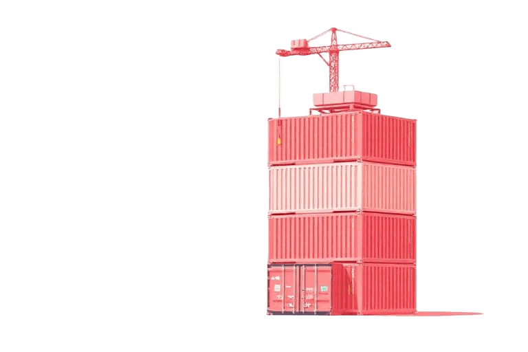 Stacked containers illustration